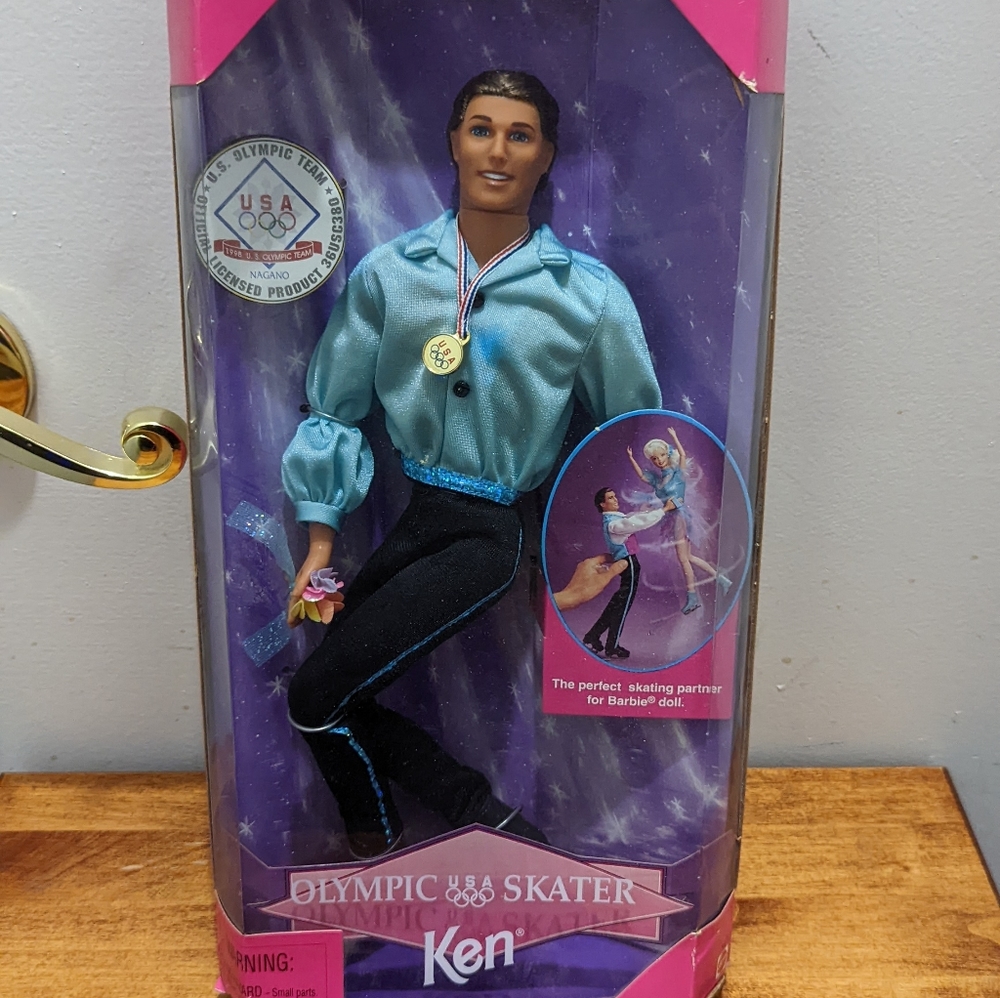 1997 Olympic Skater Ken Doll Barbie NIB